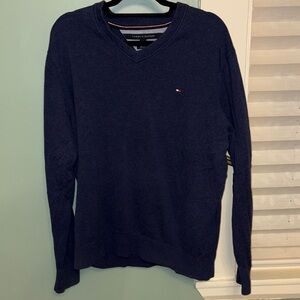 Tommy Hilfiger Men's Dark Blue V-Neck Sweater